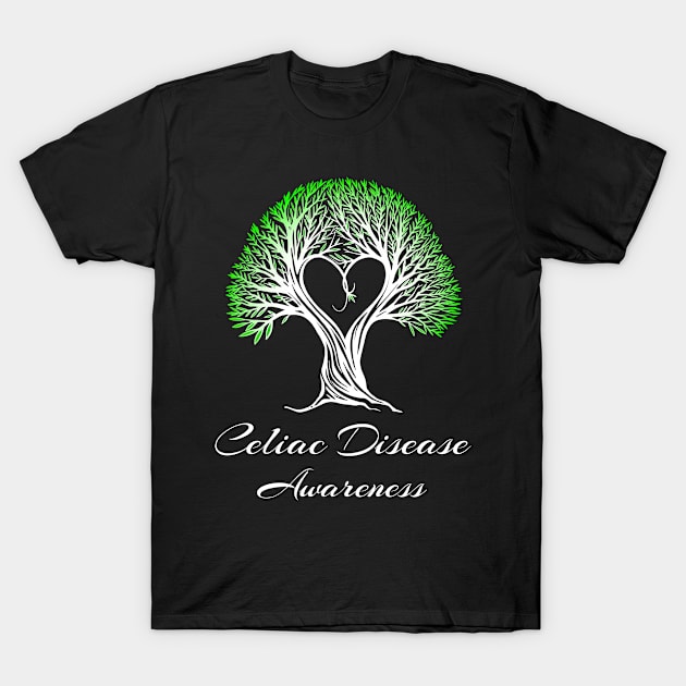 Celiac Disease Awareness Tree With Heart T-Shirt by MerchAndrey